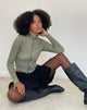 Bild von Tuzifa Cropped Pullover in Olive