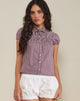 Image of Ulsan Tailliertes Hemd in Mini Gingham Wein