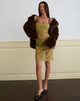 Image of Urian Kleid aus Wimpernspitze Chartreuse