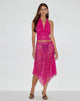 Bild von Cinta Low Rise Midirock aus Orchidee Spitze Hot Pink