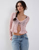 Image von Vella Strickjacke in gestricktem Rosa