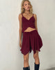 Bild von Veny Minirock aus Chiffon Oxblood
