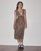 Image of Vilinia Midikleid in Basic Polka Braun