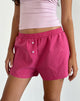 Image of Voir Shorts aus Popeline rot und rosa gestreift