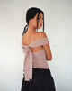 Bild von Wilda Bardot Bow Back Top in Knit Blush