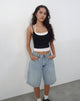 Image of Willia Two Toned Vest Top in Schwarz und Weiß