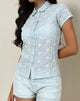 Image of Winaya Bluse in Broderie Eisblau