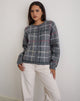 Image of Wisola Strickjacke in Country Check Grau