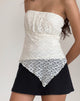 Bild von Wuni Longline Bandeau Top aus Spitze Elfenbein