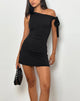 Bild von Xeenia One Shoulder Mini Dress in Slinky Black