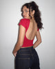 Bild von Xiwang Crop Top in Adrenalin Rot