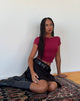 Bild von Xiwang Crop Top in Burgundy