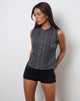 Image of Yara Bluse aus Popeline anthrazitfarben