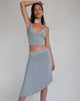 Bild von Drew Asymmetrischer Midirock in Slinky Grau