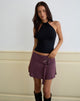 Bild von Yeri Tie Belt Mini Rock in Cupro Deep Purple