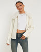 Abbildung der Yindo Zip Up Jacke in PU Weiß