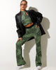 Abbildung der Yuana Hose in Geo Polka Arcadian Green