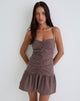 Image of Yuha Geknöpftes Minikleid in Deep Taupe
