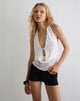 Image of Yukari Plunge Top aus Jacquard-Strick Weiß