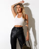 Bild von Zagh Crop Top in Rippe Winter Weiß