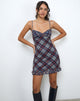 Image of Zeinari Minikleid im Diagonalkaro Navy