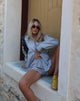 Bild von MOTEL X JACQUIE Laboxe kurze Shorts in Popeline Blau Nadelstreifen