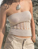 Image of Camille Gestricktes Tube Top in Neutral