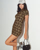 Bild von Jeeves T-Shirt Kleid in Patchwork Daisy Braun