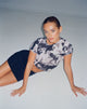 Bild von Babe Crop Tee in Fotocollage Grau