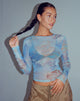 Bild von Elijah Crop Top in Digi Petal Blue