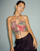 Bild von Fusena Cutout Top in Festival Print