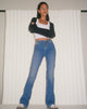 Bild von Low Rise Jeans mit freiliegenden Knöpfen in Vintage Blue Wash