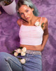 Bild von Kamla Crop Top in Weiß mit Roses Are Red Text X Top Girl