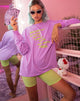 Image of Lottie Longsleeve Tee in Flieder mit Instafeed Text X Top Girl