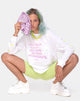 Image of Lottie Longsleeve Tee in Weiß mit Overdraft Text X Top Girl