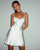Image of Larue Minikleid aus Satin in Elfenbein