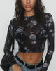 Bild von Bonnie Top in Grau Rose Mesh