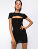Image of Shimmie Bodycon Kleid aus Samt mit durchsichtigen Streifen