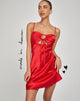 Rinti Slip-Kleid aus Satin Rot