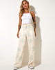Image of Abba Hose in Tailoring Graffiti Blume Creme