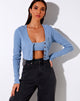 Image of Viney Strickjacke aus Rippstrick in Aschblau