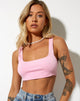 Bild von Adela Crop Top in Rib Baby Pink