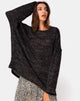 Image of Ajie Pullover aus schwarzem Strick