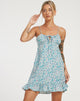 IMAGE OF Alaca Minikleid in Flower Power Blau