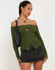 Bild von Amandari Bardot Top in Khaki