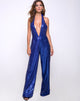 Bild von Amber Wide Leg Jumpsuit in Mini Pailletten Kobalt
