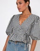Bild von Amiya Top in Gingham Creme