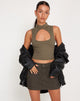 Image of Annesley Crop Top in Tarmac Grün