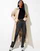 Image of Assa Trenchcoat in Beige mit gestreiftem Innenfutter