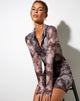Image of Avaya Kleid aus Mesh Smoke Schwarz Grau